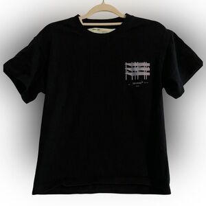 Off-White Women’s Slim Fit Crop Reflective Industrial T-Shirt Black Grey Size XS